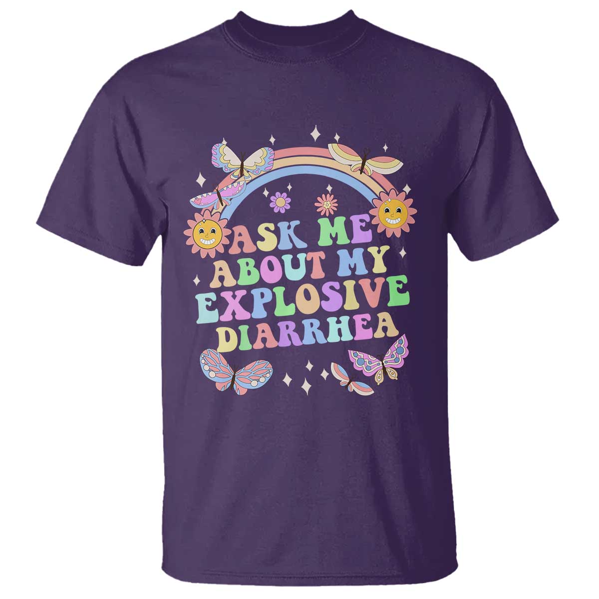 Ask Me About My Explosive Diarrhea T Shirt Funny Edgy Adult Humor - Wonder Print Shop
