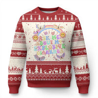 Ask Me About My Explosive Diarrhea Knitted Sweatshirt Funny Edgy Adult Humor - Wonder Print Shop