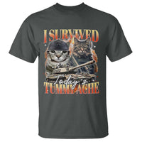 Tummy Ache Survivor Cat Meme T Shirt Funny Saying Cats Bootleg - Wonder Print Shop