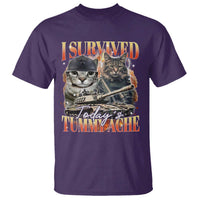 Tummy Ache Survivor Cat Meme T Shirt Funny Saying Cats Bootleg - Wonder Print Shop