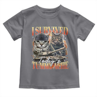 Tummy Ache Survivor Cat Meme Toddler T Shirt Funny Saying Cats Bootleg - Wonder Print Shop