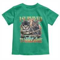 Tummy Ache Survivor Cat Meme Toddler T Shirt Funny Saying Cats Bootleg - Wonder Print Shop