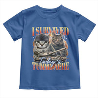Tummy Ache Survivor Cat Meme Toddler T Shirt Funny Saying Cats Bootleg - Wonder Print Shop