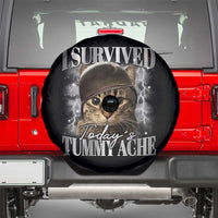 Tummy Ache Survivor Cat Meme Spare Tire Cover Funny Saying Cats Cat Bootleg - Wonder Print Shop