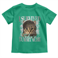 Tummy Ache Survivor Cat Meme Toddler T Shirt Funny Saying Cats Cat Bootleg - Wonder Print Shop