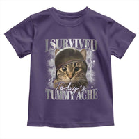 Tummy Ache Survivor Cat Meme Toddler T Shirt Funny Saying Cats Cat Bootleg - Wonder Print Shop