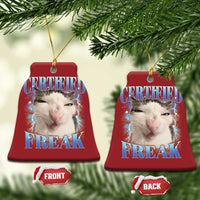 Certified Freak Funny Cat Meme Christmas Ornament Internet Memes Gen Z - Wonder Print Shop