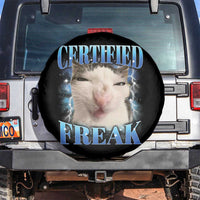Certified Freak Funny Cat Meme Spare Tire Cover Internet Memes Gen Z - Wonder Print Shop
