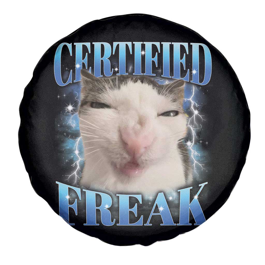 Certified Freak Funny Cat Meme Spare Tire Cover Internet Memes Gen Z - Wonder Print Shop