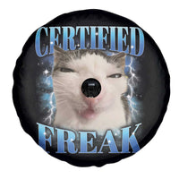 Certified Freak Funny Cat Meme Spare Tire Cover Internet Memes Gen Z - Wonder Print Shop