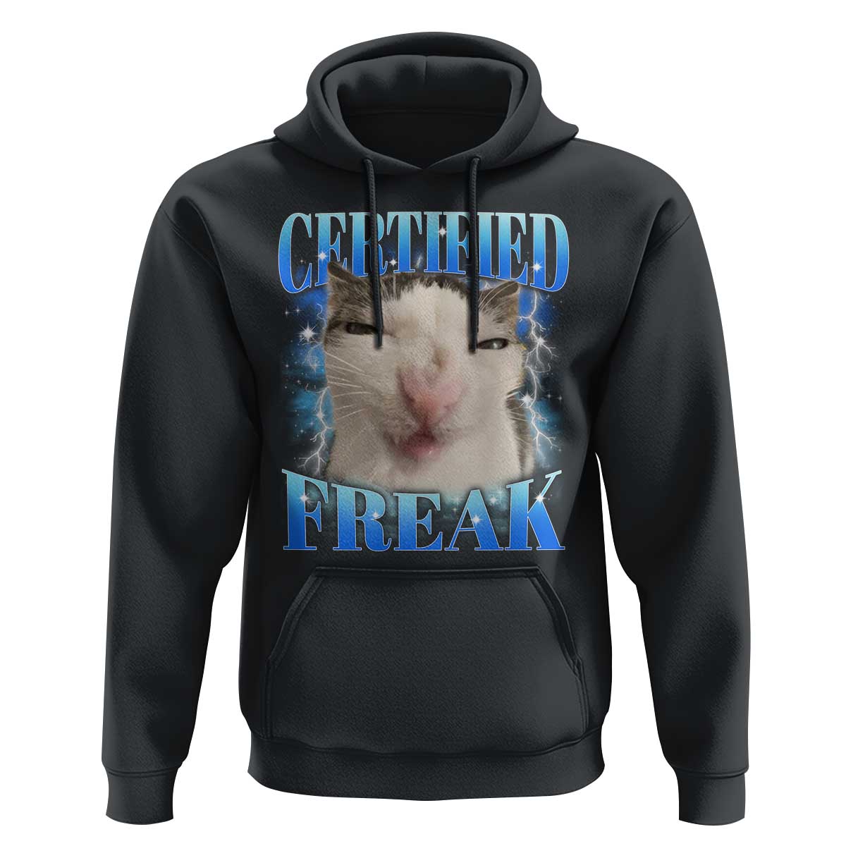 Certified Freak Funny Cat Meme Hoodie Internet Memes Gen Z - Wonder Print Shop