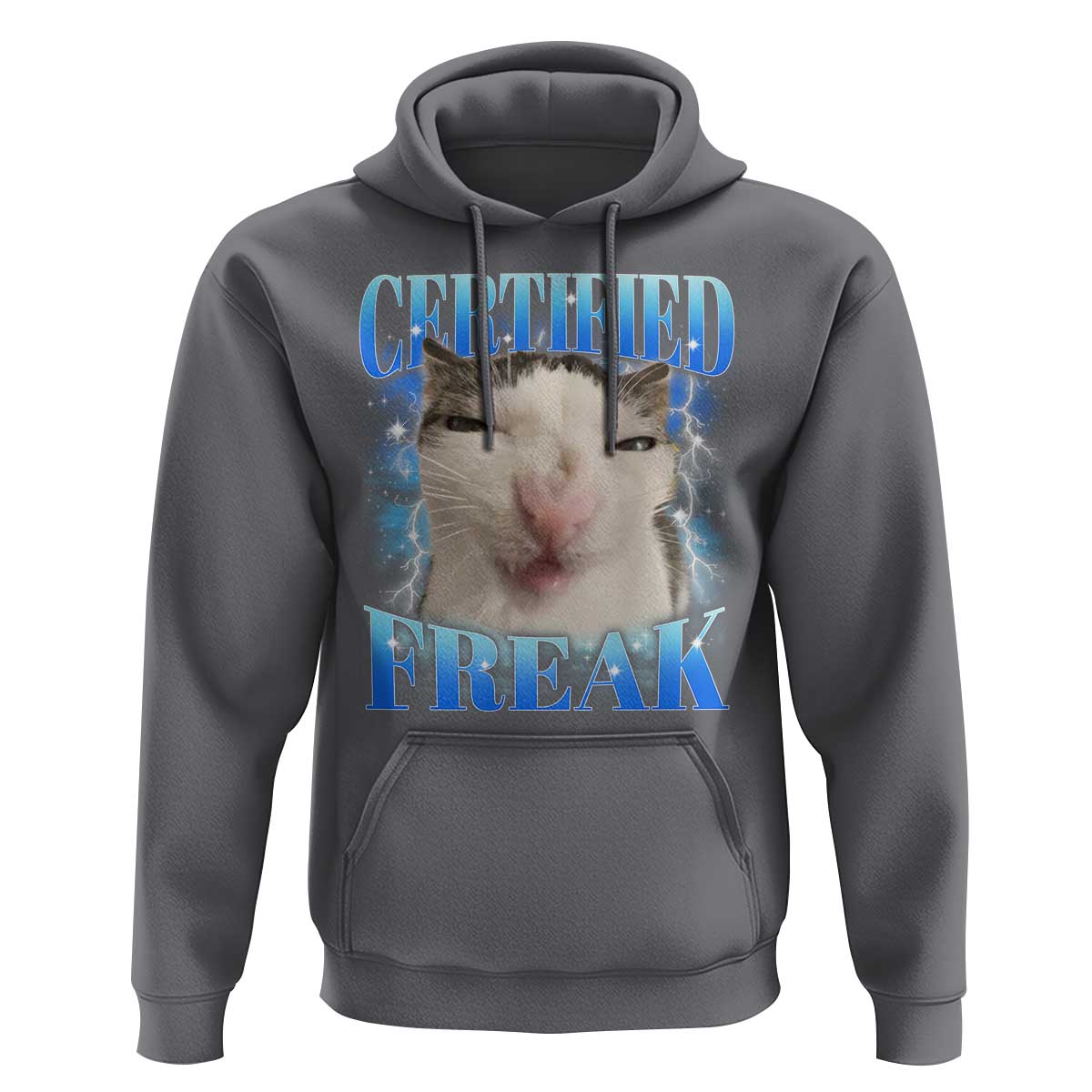 Certified Freak Funny Cat Meme Hoodie Internet Memes Gen Z - Wonder Print Shop