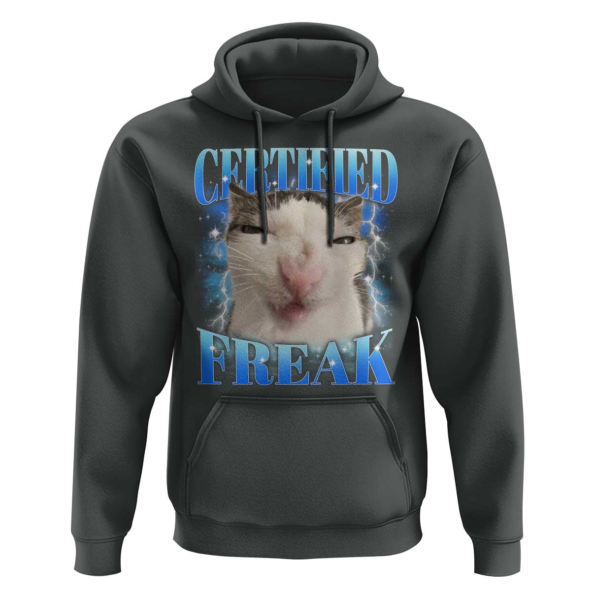 Certified Freak Funny Cat Meme Hoodie Internet Memes Gen Z - Wonder Print Shop