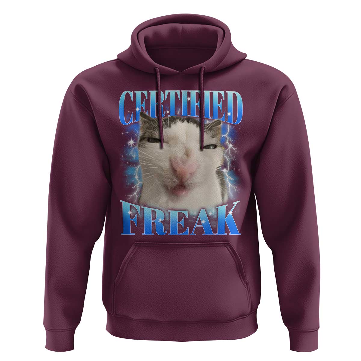 Certified Freak Funny Cat Meme Hoodie Internet Memes Gen Z - Wonder Print Shop