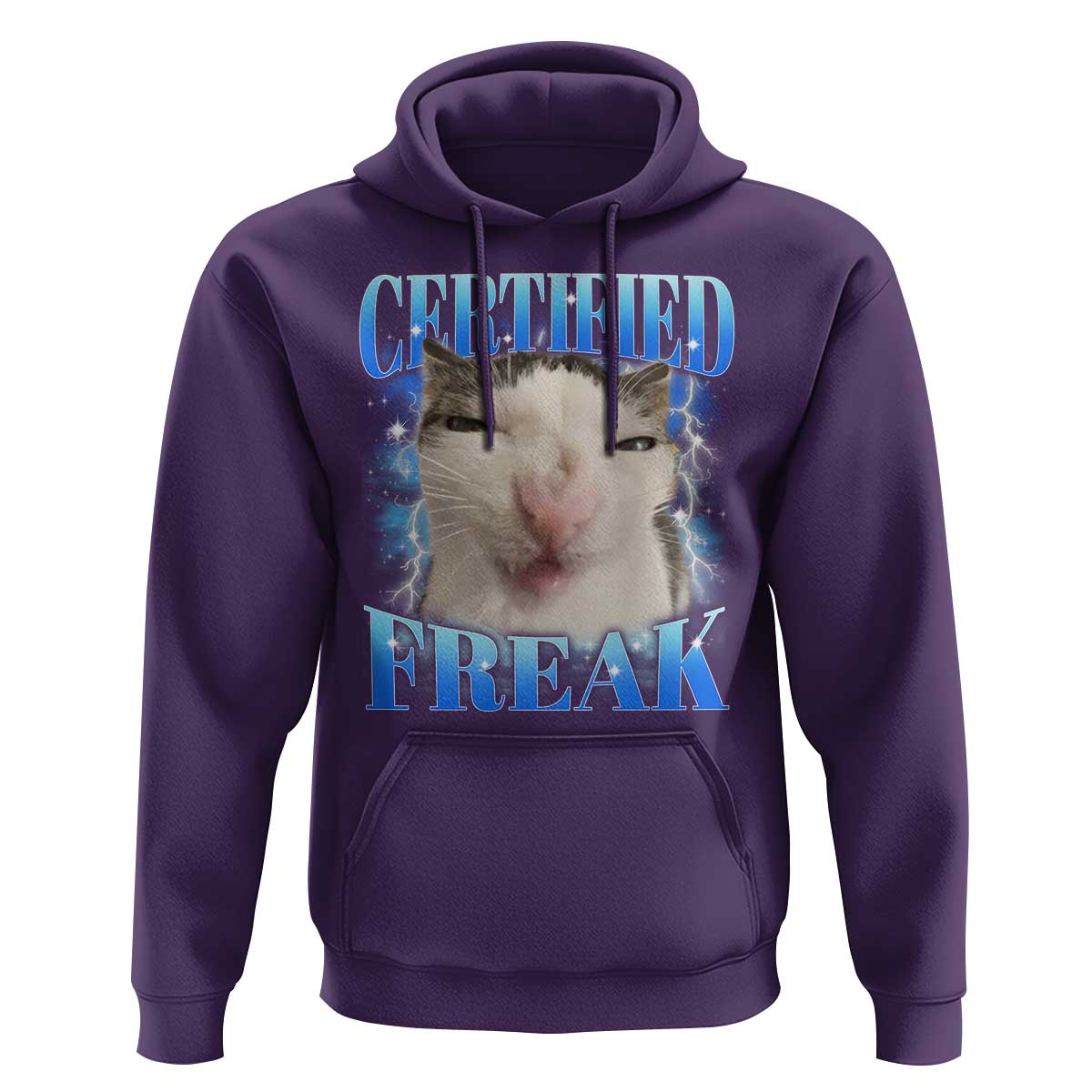 Certified Freak Funny Cat Meme Hoodie Internet Memes Gen Z - Wonder Print Shop