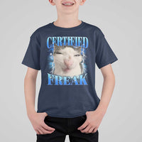 Certified Freak Funny Cat Meme T Shirt For Kid Internet Memes Gen Z - Wonder Print Shop