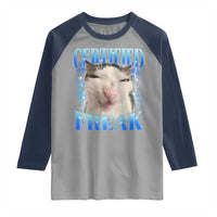 Certified Freak Funny Cat Meme Raglan Shirt Internet Memes Gen Z - Wonder Print Shop