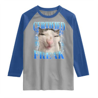 Certified Freak Funny Cat Meme Raglan Shirt Internet Memes Gen Z - Wonder Print Shop