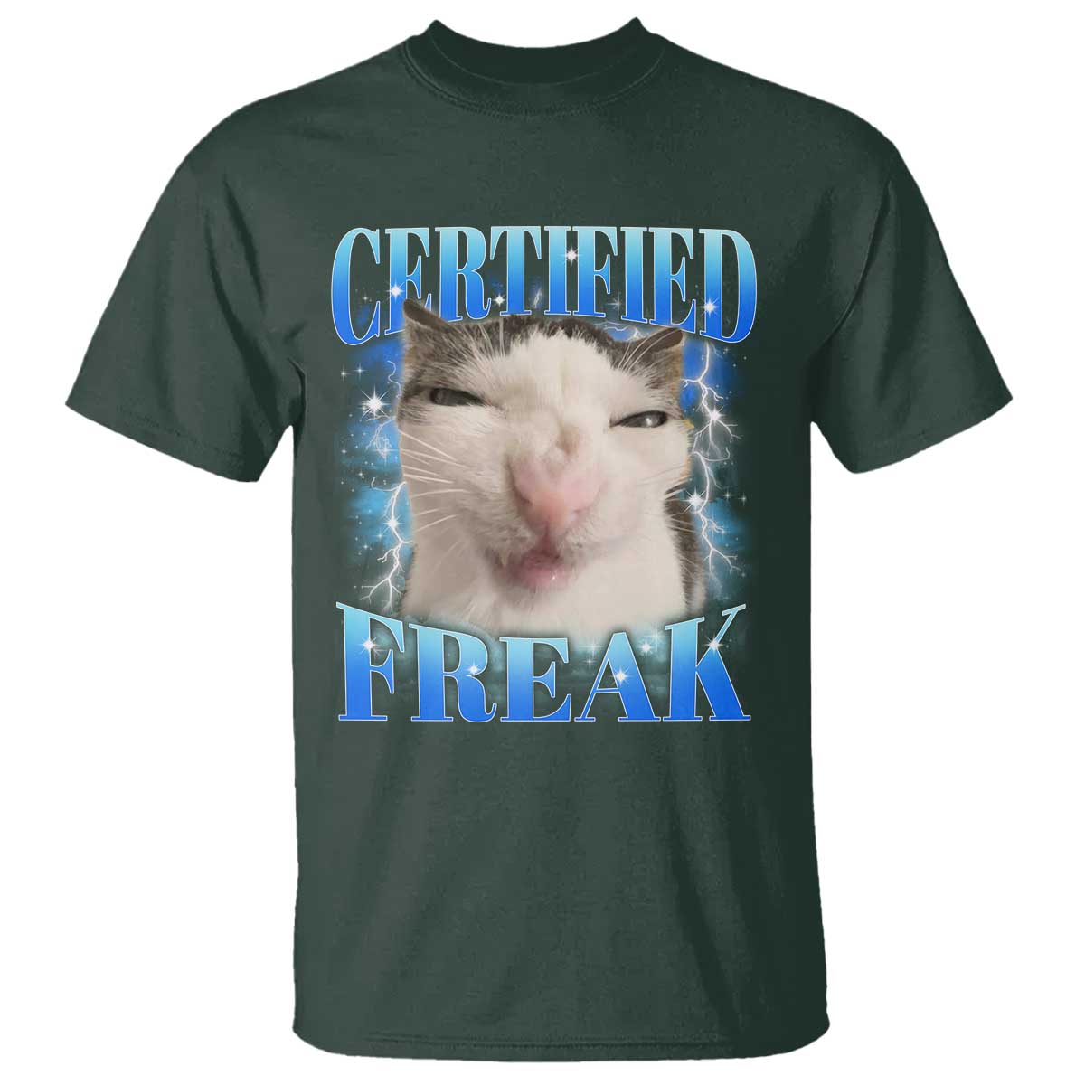 Certified Freak Funny Cat Meme T Shirt Internet Memes Gen Z - Wonder Print Shop