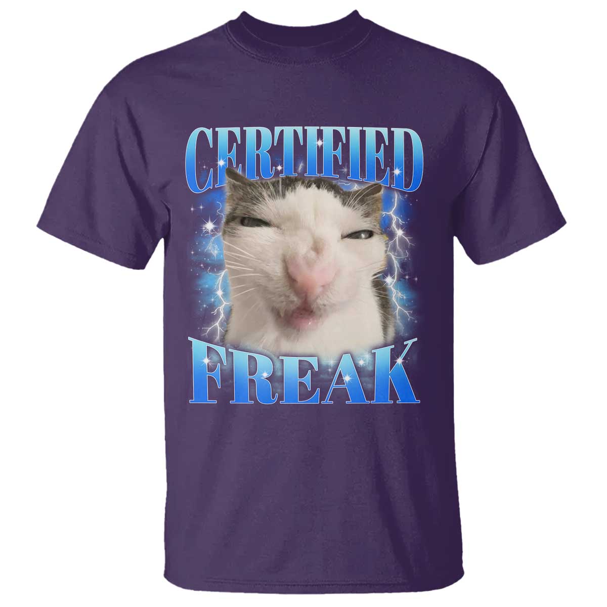 Certified Freak Funny Cat Meme T Shirt Internet Memes Gen Z - Wonder Print Shop