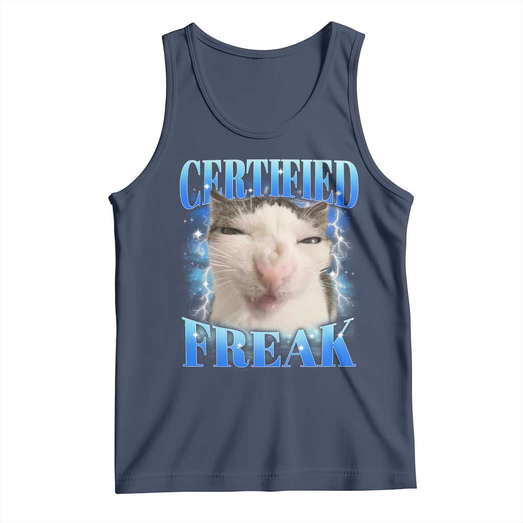 Certified Freak Funny Cat Meme Tank Top Internet Memes Gen Z - Wonder Print Shop