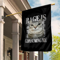 Rage Is Consuming Me Garden Flag Funny Silly Cat Memes - Wonder Print Shop