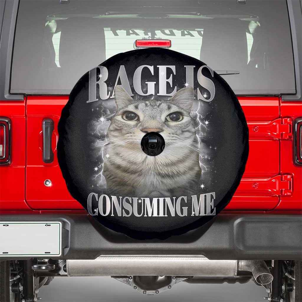 Rage Is Consuming Me Spare Tire Cover Funny Silly Cat Memes - Wonder Print Shop