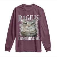 Rage Is Consuming Me Long Sleeve Shirt Funny Silly Cat Memes - Wonder Print Shop