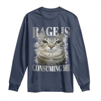 Rage Is Consuming Me Long Sleeve Shirt Funny Silly Cat Memes - Wonder Print Shop