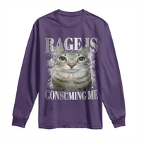 Rage Is Consuming Me Long Sleeve Shirt Funny Silly Cat Memes - Wonder Print Shop