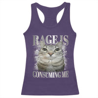 Rage Is Consuming Me Racerback Tank Top Funny Silly Cat Memes - Wonder Print Shop