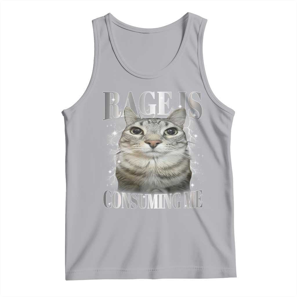 Rage Is Consuming Me Tank Top Funny Silly Cat Memes - Wonder Print Shop