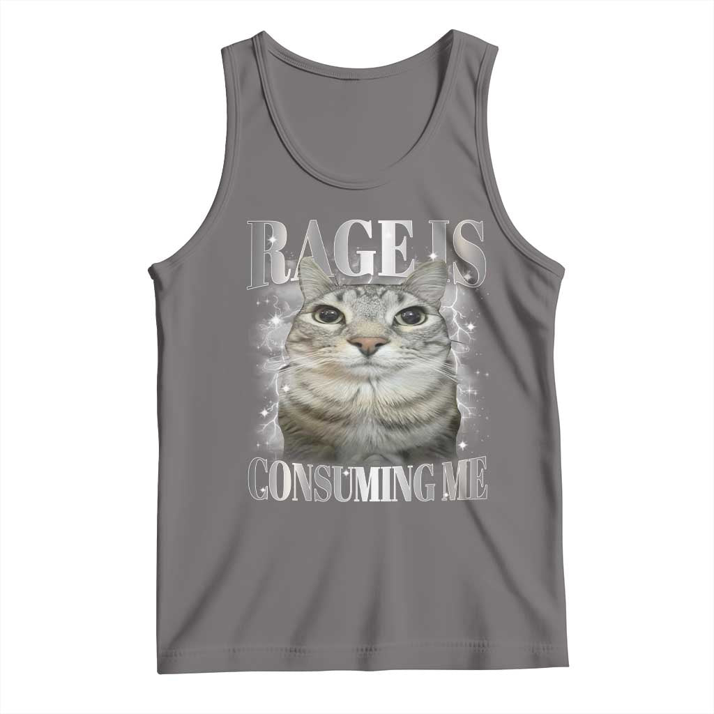 Rage Is Consuming Me Tank Top Funny Silly Cat Memes - Wonder Print Shop