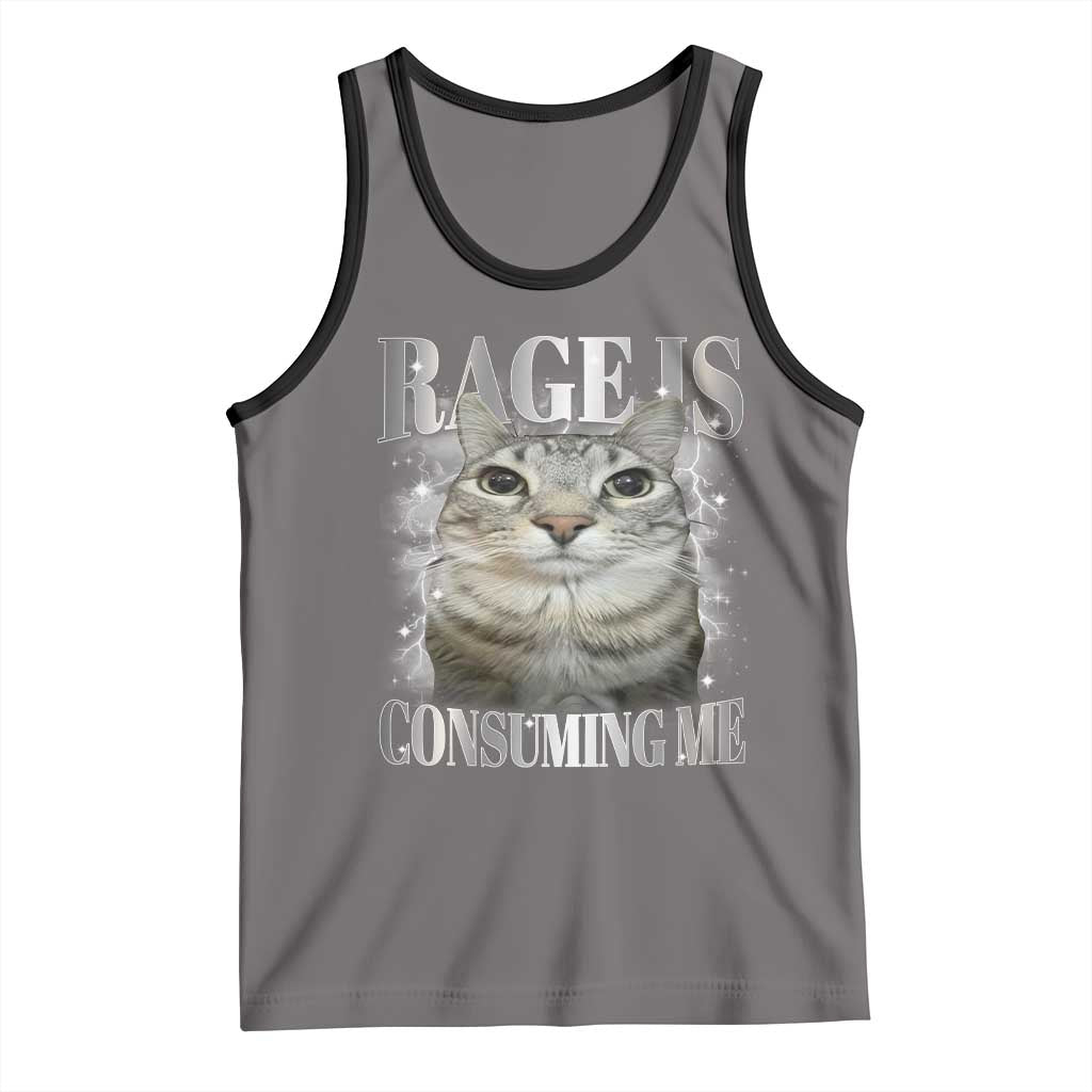 Rage Is Consuming Me Tank Top Funny Silly Cat Memes - Wonder Print Shop