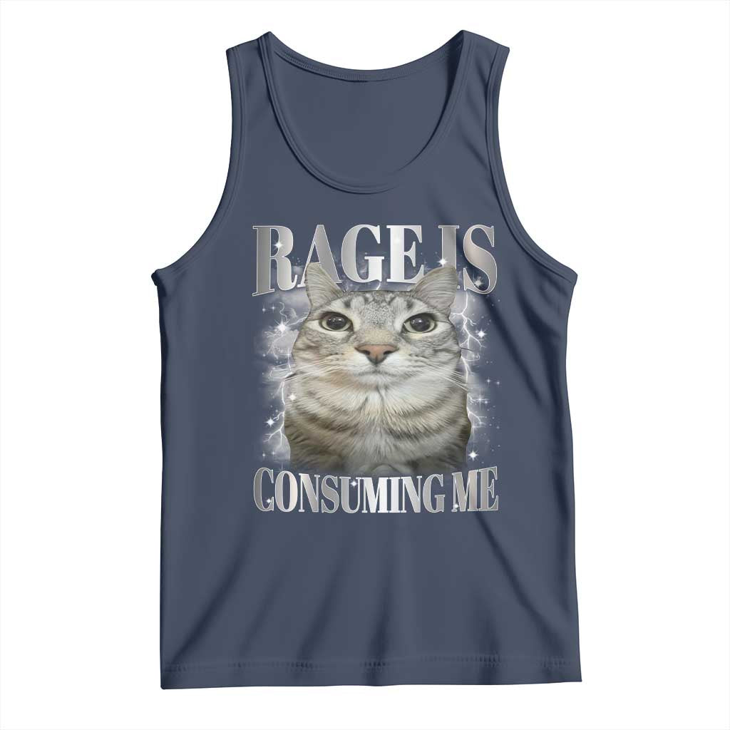 Rage Is Consuming Me Tank Top Funny Silly Cat Memes - Wonder Print Shop