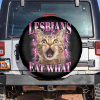 Lesbians Eat What Spare Tire Cover Funny Cat Gay Pride LGBTQ Pun