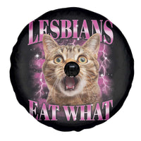 Lesbians Eat What Spare Tire Cover Funny Cat Gay Pride LGBTQ Pun