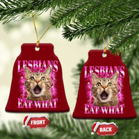 Lesbians Eat What Ceramic Ornament Funny Cat Gay Pride LGBTQ Pun - Wonder Print Shop