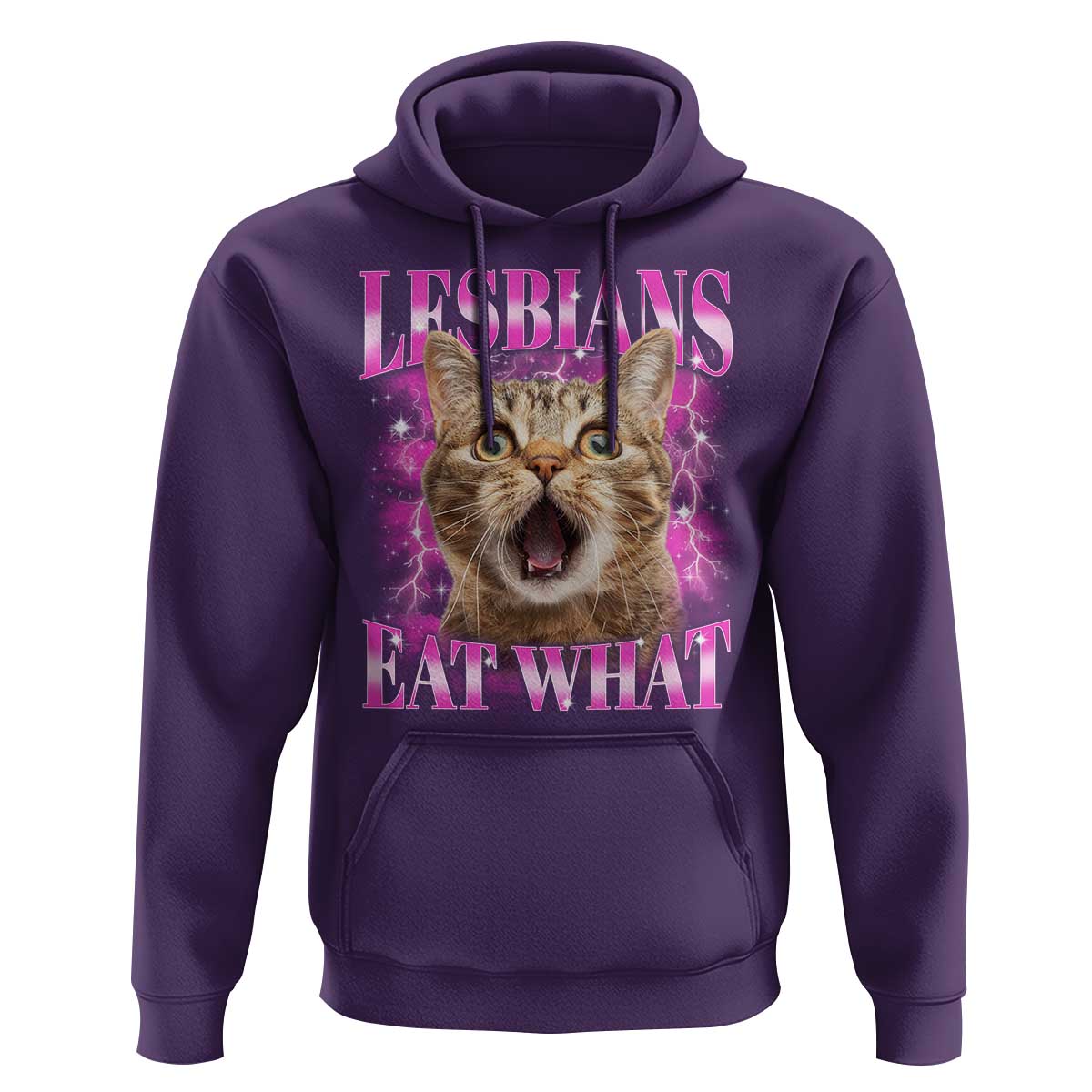 Lesbians Eat What Hoodie Funny Cat Gay Pride LGBTQ Pun