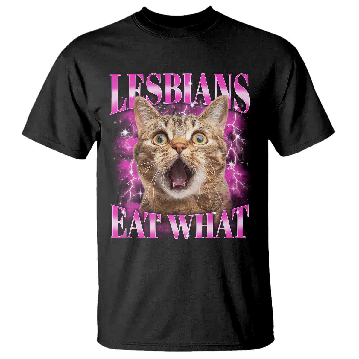 Lesbians Eat What T Shirt Funny Cat Gay Pride LGBTQ Pun