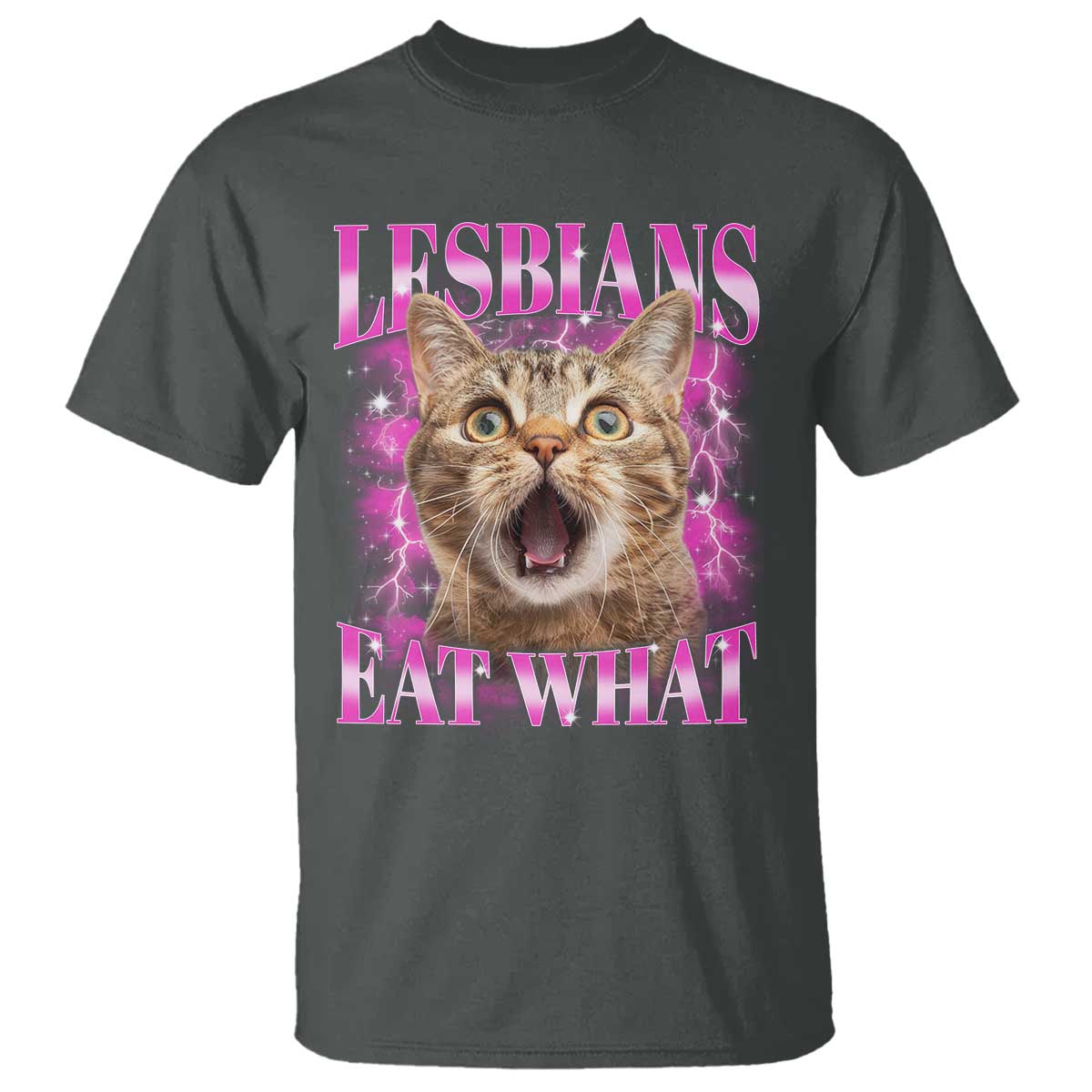Lesbians Eat What T Shirt Funny Cat Gay Pride LGBTQ Pun