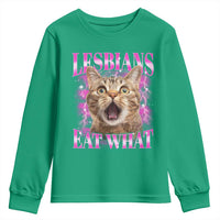 Lesbians Eat What Youth Sweatshirt Funny Cat Gay Pride LGBTQ Pun