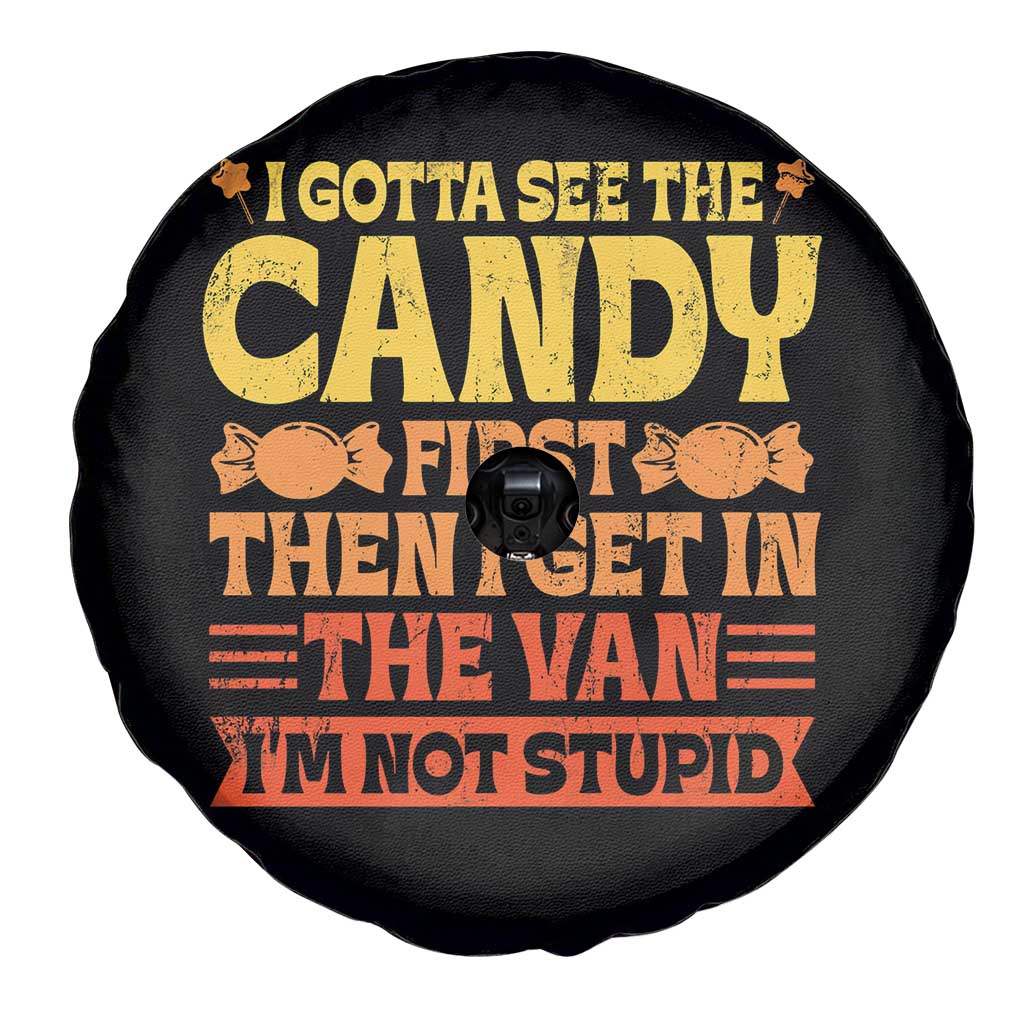 Funny Lollipop Van Gift Spare Tire Cover Creepy Adult I Gotta See The Candy First I'm Not Stupid - Wonder Print Shop