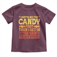 Funny Lollipop Van Gift Toddler T Shirt Creepy Adult I Gotta See The Candy First I'm Not Stupid - Wonder Print Shop