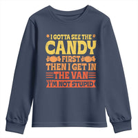 Funny Lollipop Van Gift Youth Sweatshirt Creepy Adult I Gotta See The Candy First I'm Not Stupid - Wonder Print Shop