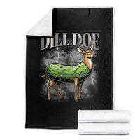 Dill Doe Throw Blanket Funny Adult Humor Pickle Deer Bootleg Graphic 90s - Wonder Print Shop