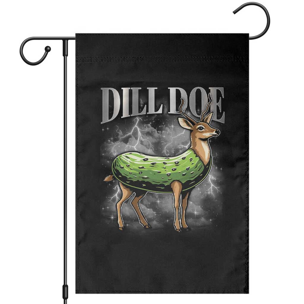 Dill Doe Garden Flag Funny Adult Humor Pickle Deer Bootleg Graphic 90s - Wonder Print Shop