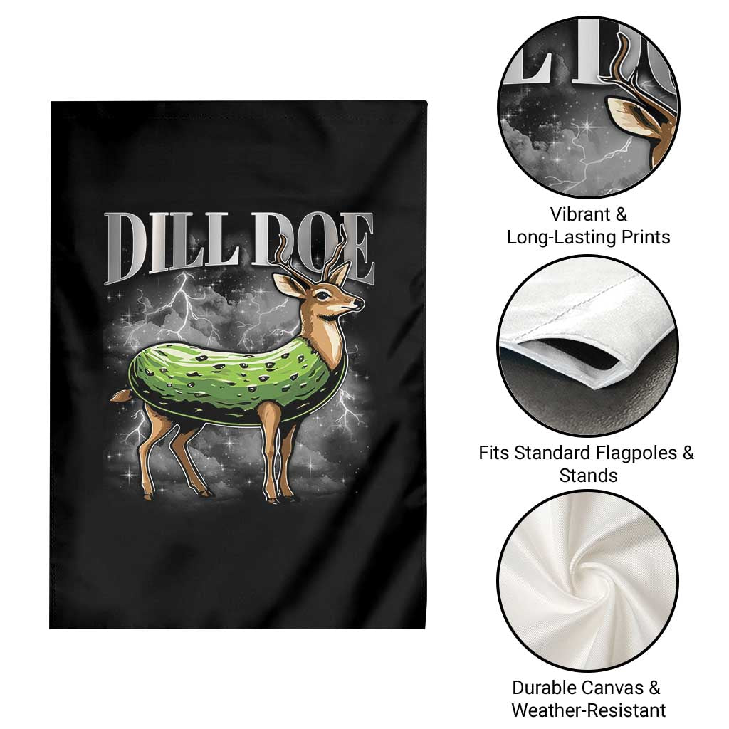 Dill Doe Garden Flag Funny Adult Humor Pickle Deer Bootleg Graphic 90s - Wonder Print Shop