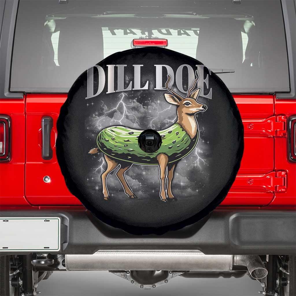 Dill Doe Spare Tire Cover Funny Adult Humor Pickle Deer Bootleg Graphic 90s - Wonder Print Shop