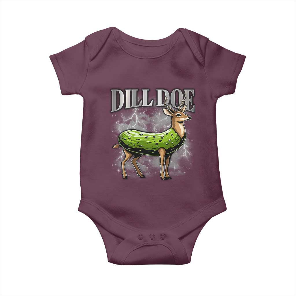 Dill Doe Baby Onesie Funny Adult Humor Pickle Deer Bootleg Graphic 90s - Wonder Print Shop